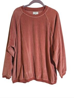 #343.Aerie Real Obsessed Oversized Velour Crew Sweatshirt